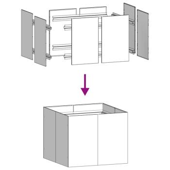 Pflanzkübel Rostig 100x100x80 cm Wetterfester Stahl