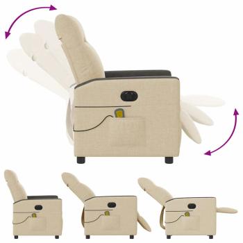 Massagesessel Elektrisch Creme Stoff