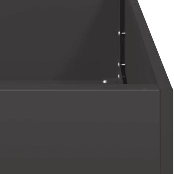 Pflanzkübel Schwarz 80x40x40 cm Kaltgewalzter Stahl