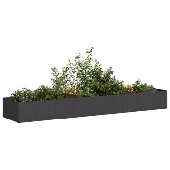 ARDEBO.de - Pflanzkübel Schwarz 360x80x40 cm Stahl