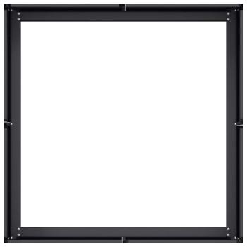 Pflanzkübel Schwarz 80x80x30 cm Stahl