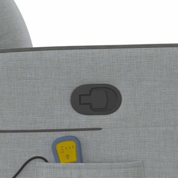 Massagesessel mit Aufstehhilfe Hellgrau Stoff