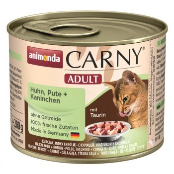 ARDEBO.de Animonda Cat Carny Adult Huhn, Pute & Kaninchen 200g
