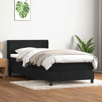 ARDEBO.de - Boxspringbett mit Matratze Schwarz 80x220 cm Samt
