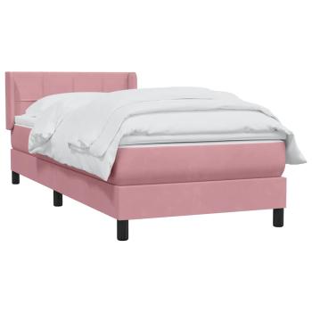 Boxspringbett mit Matratze Rosa 80x220 cm Samt