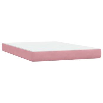 Boxspringbett mit Matratze Rosa 80x220 cm Samt