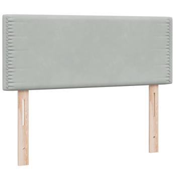 Boxspringbett mit Matratze Hellgrau 120x210 cm Samt