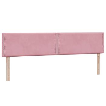 Boxspringbett mit Matratze Rosa 180x210 cm Samt