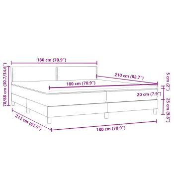 Boxspringbett mit Matratze Rosa 180x210 cm Samt