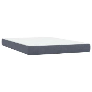 Boxspringbett mit Matratze Dunkelgrau 140x220 cm Samt