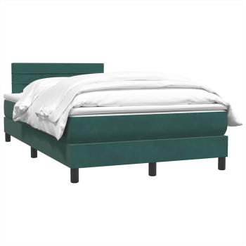 ARDEBO.de - Boxspringbett mit Matratze Dunkelgrün 120x220 cm Samt