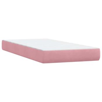 Boxspringbett mit Matratze Rosa 80x220 cm Samt