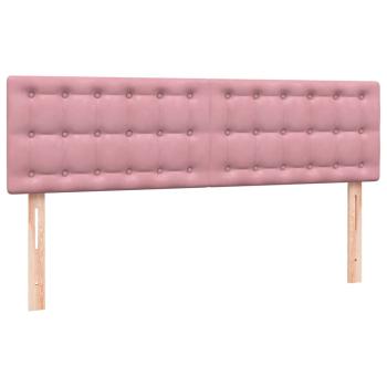 Boxspringbett mit Matratze Rosa 140x210 cm Samt