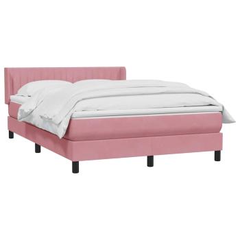 Boxspringbett mit Matratze Rosa 160x210 cm Samt