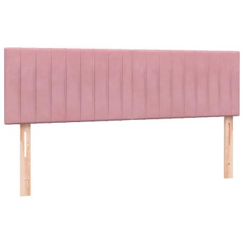 Boxspringbett mit Matratze Rosa 160x210 cm Samt