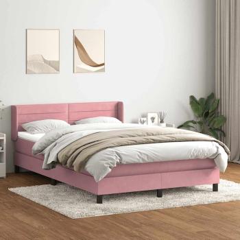 ARDEBO.de - Boxspringbett mit Matratze Rosa 160x210 cm Samt