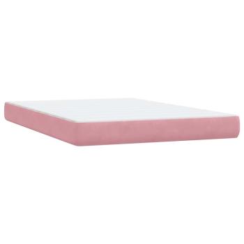 Boxspringbett mit Matratze Rosa 80x210 cm Samt