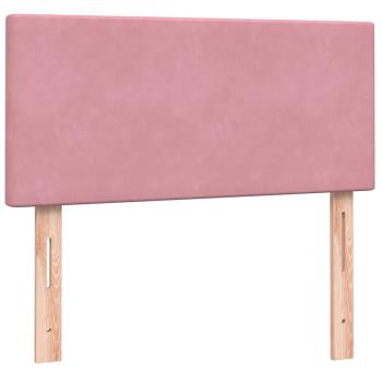 Boxspringbett mit Matratze Rosa 90x210 cm Samt
