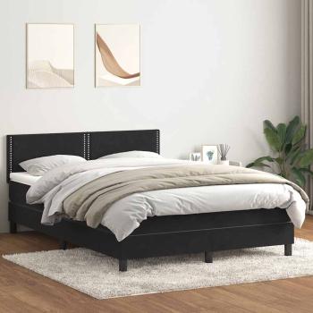 ARDEBO.de - Boxspringbett mit Matratze Schwarz 140x210 cm Samt