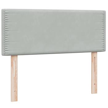 Boxspringbett mit Matratze Hellgrau 120x220 cm Samt