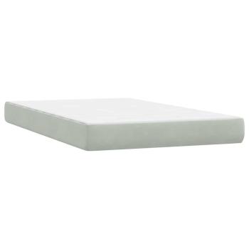 Boxspringbett mit Matratze Hellgrau 120x220 cm Samt