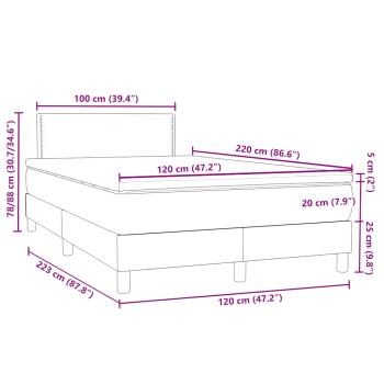 Boxspringbett mit Matratze Rosa 120x220 cm Samt