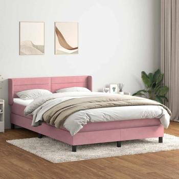 ARDEBO.de - Boxspringbett mit Matratze Rosa 140x220 cm Samt