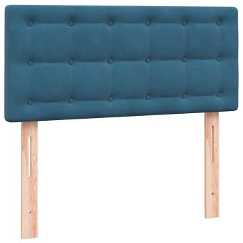 Boxspringbett mit Matratze Dunkelblau 90x220 cm Samt