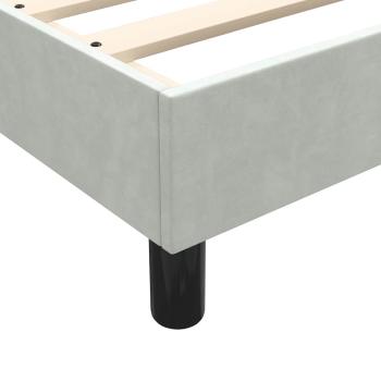 ARDEBO.de - Boxspringbett mit Matratze Hellgrau 160x220 cm Samt