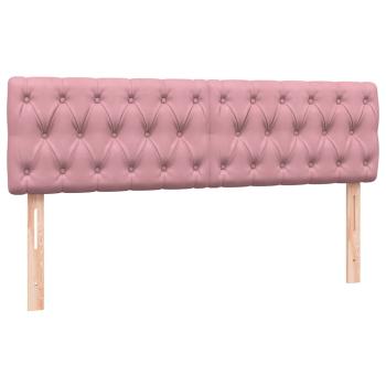 Boxspringbett mit Matratze Rosa 160x210 cm Samt