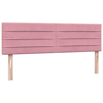 Boxspringbett mit Matratze Rosa 160x210 cm Samt