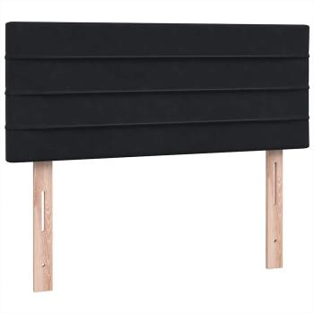 Boxspringbett mit Matratze Schwarz 120x220 cm Samt