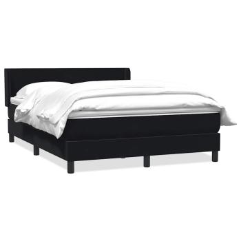 Boxspringbett mit Matratze Schwarz 160x210 cm Samt
