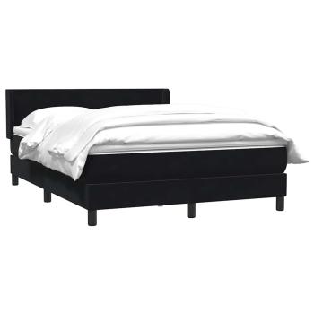 Boxspringbett mit Matratze Schwarz 160x210 cm Samt