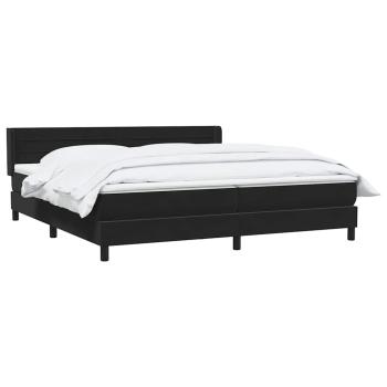 Boxspringbett mit Matratze Schwarz 180x210 cm Samt