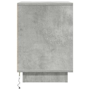 Nachttische mit LED-Leuchten 2 Stk. Betongrau 38x34x50 cm