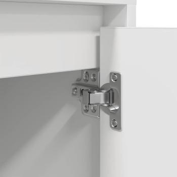 Nachttische mit LED-Leuchten 2 Stk. Weiß 38x34x50 cm