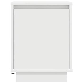 Nachttische mit LED-Leuchten 2 Stk. Weiß 38x34x50 cm