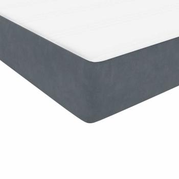 Boxspringbett mit Matratze Dunkelgrau 80x220 cm Samt