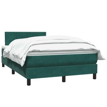 ARDEBO.de - Boxspringbett mit Matratze Dunkelgrün 120x220 cm Samt