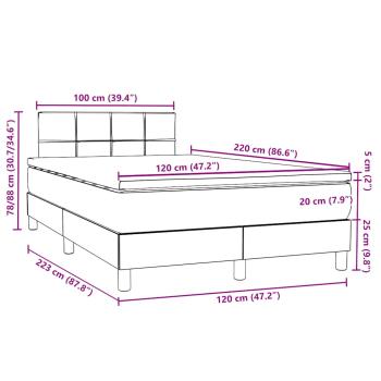 Boxspringbett mit Matratze Rosa 120x220 cm Samt