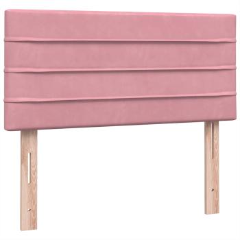 Boxspringbett mit Matratze Rosa 80x220 cm Samt