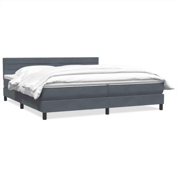Boxspringbett mit Matratze Dunkelgrau 180x210 cm Samt