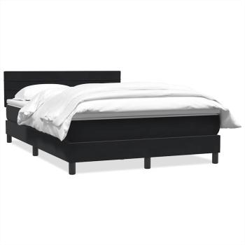 Boxspringbett mit Matratze Schwarz 160x210 cm Samt