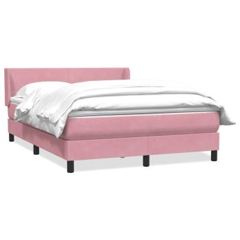 Boxspringbett mit Matratze Rosa 160x220 cm Samt