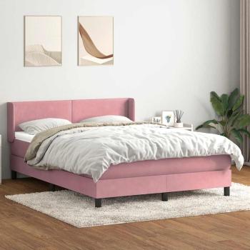 ARDEBO.de - Boxspringbett mit Matratze Rosa 160x210 cm Samt