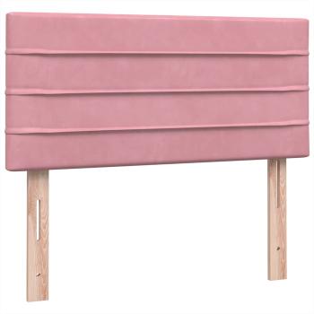 Boxspringbett mit Matratze Rosa 90x210 cm Samt