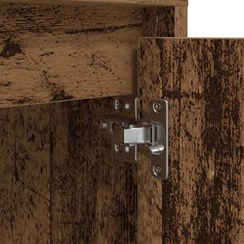 Nachttische mit LED-Leuchten 2 Stk. Altholz-Optik 38x34x50 cm