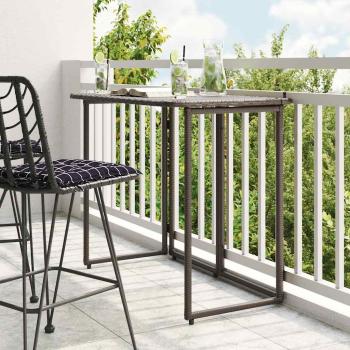 ARDEBO.de - Gartentisch Klappbar Braun 90x51x75 cm Poly Rattan