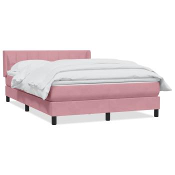 Boxspringbett mit Matratze Rosa 140x220 cm Samt